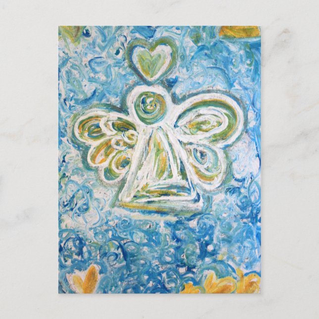 Golden Blue Angel Postcard (Front)