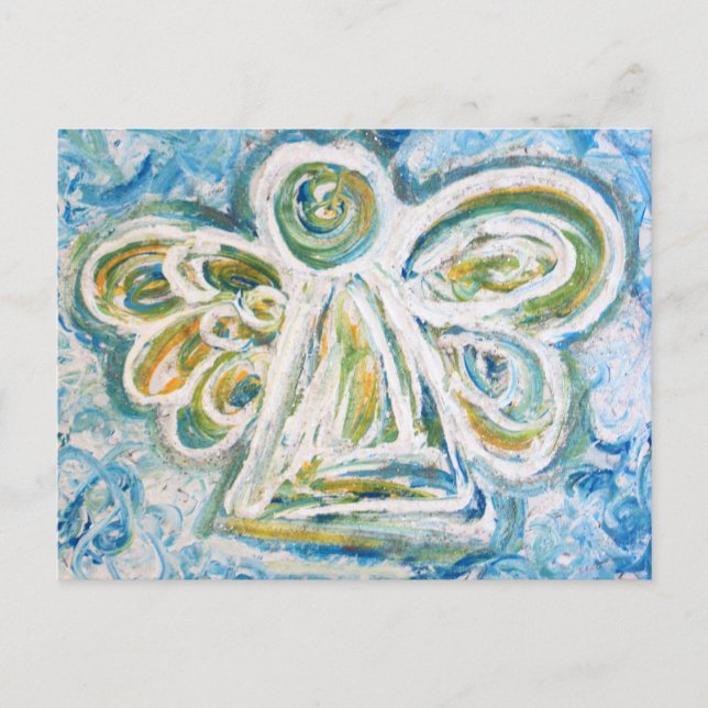 Golden Blue Angel Postcard (Front)