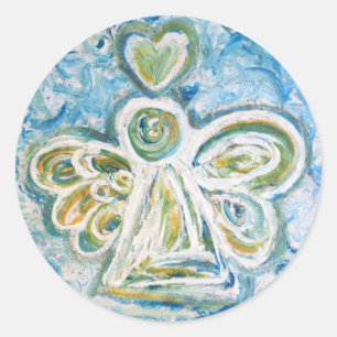 Golden Blue Angel Sticker