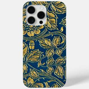 Golden Blue Elegance  iPhone 15 Pro Max Case