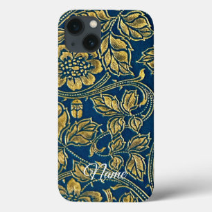 Golden Blue Elegance  iPhone 13 Case