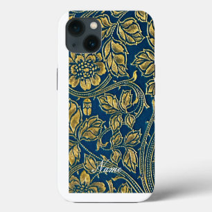 Golden Blue Elegance iPhone 13 Case