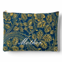Golden Blue Elegance Print Cut Sew Bag