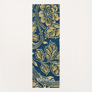 Golden Blue Elegance Yoga Mat