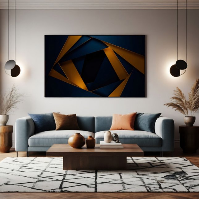 Golden Blue Labyrinth Poster (Creator Uploaded)