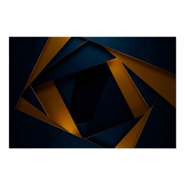 Golden Blue Labyrinth Poster (Front)