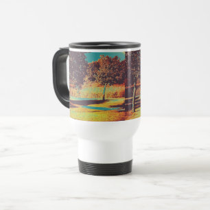 Golden Blue Travel Mug