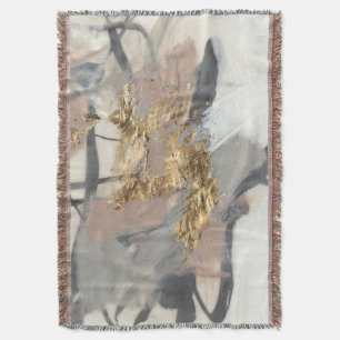 Golden Blush Throw Blanket
