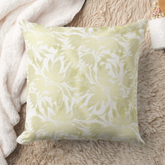 Golden Boho Floral Elegant Pattern Cushion (Blanket)