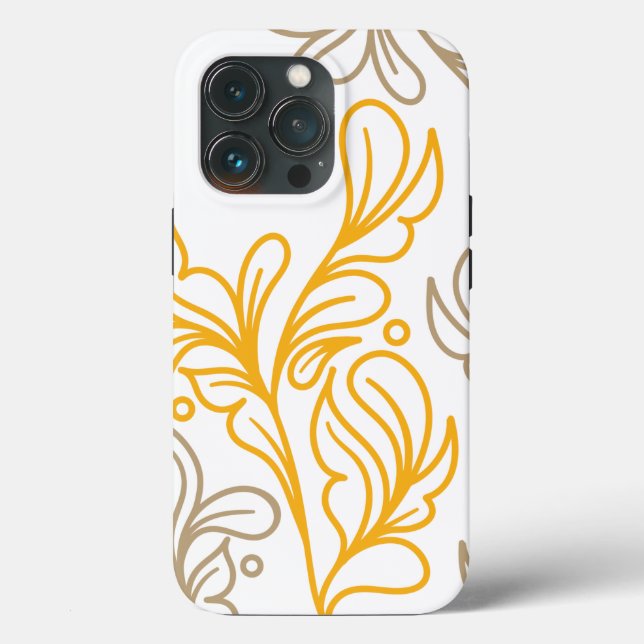 Golden Boho Leaf Design Case-Mate iPhone Case (Back)