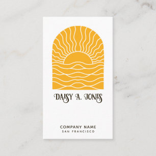 Golden Boho Sunrise Business Card