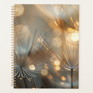 Golden Bokeh Dandelions Planner