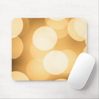 Golden Bokeh Lights Aesthetic Elegant Warm Glow Mouse Mat