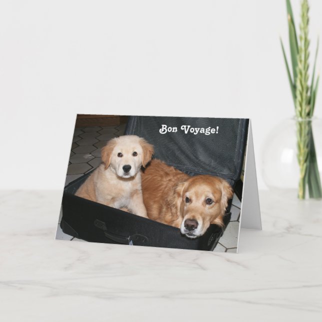Golden Bon Voyage Card (Front)