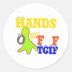 Golden Boo! Girly TGIF Thanks God Its Friday Hakun Classic Round Sticker