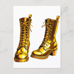 Golden Boots Holiday Postcard