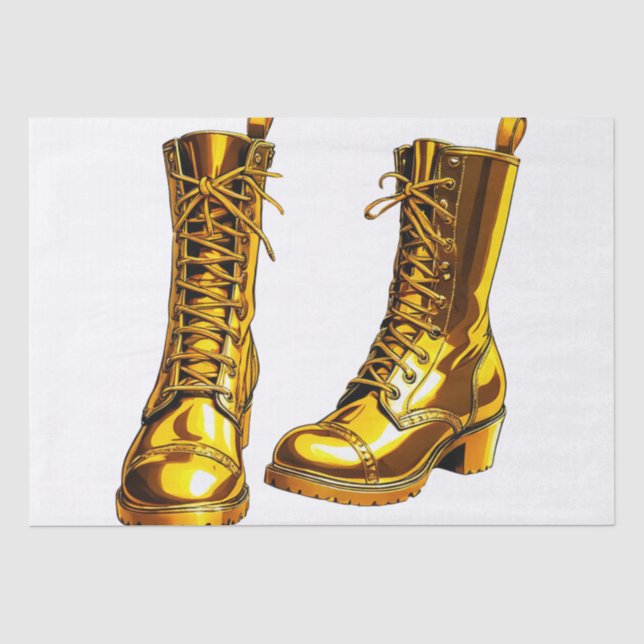 Golden Boots  Tissue Paper (Front)