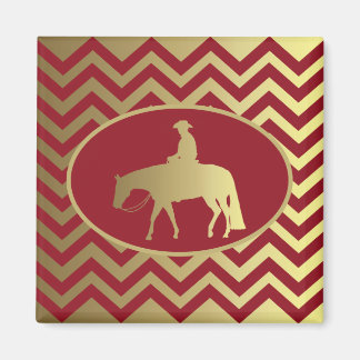 Golden/Bordeaux Pleasure Horse Magnet
