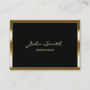 Golden Border Cosmetologist Business Card