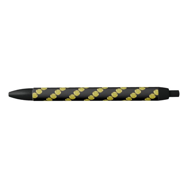 Golden Border - Dots Line + your back & idea Black Ink Pen (Front)