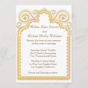 Golden Border Invitation