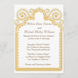 Golden Border Invitation