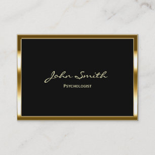 Golden Border Psychologist Business Card