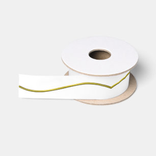 Golden Border - Wave Line II + your backgr. colour Satin Ribbon