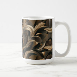 Golden Botanical Flow Elegant   Coffee Mug