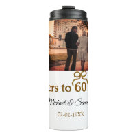Golden bow cheers to 60 years anniversary wedding