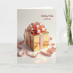 Golden Box Birthday Card