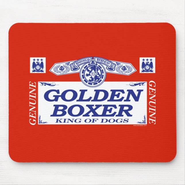Golden Boxer Mouse Mat (Front)