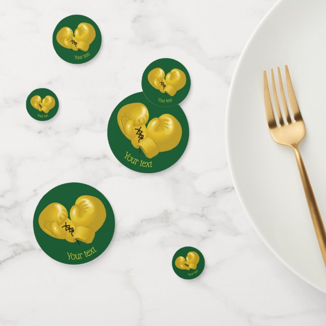 Golden Boxing Gloves Design Table Confetti (Group)