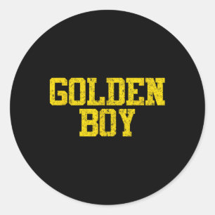 Golden Boy Good Luck Charm Bysketbyll Fortune Classic Round Sticker