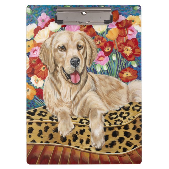 Golden Boy Retriever Clipboard (Front)