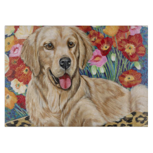 Golden Boy Retriever Cutting Board