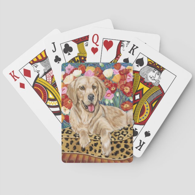 Golden Boy Retriever Playing Cards (Back)