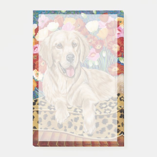 Golden Boy Retriever Post-it Notes (Front)