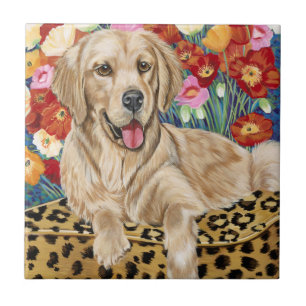 Golden Boy Retriever Tile