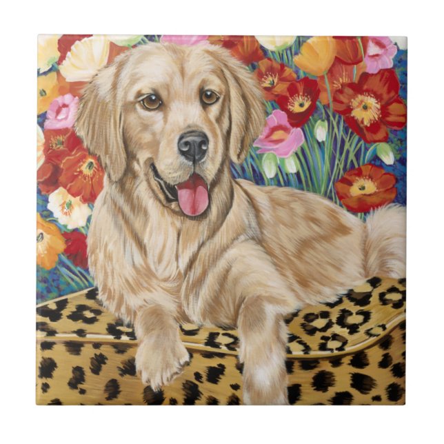 Golden Boy Retriever Tile (Front)