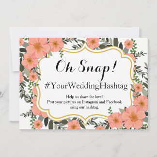 Golden Bracket Wedding Hashtag