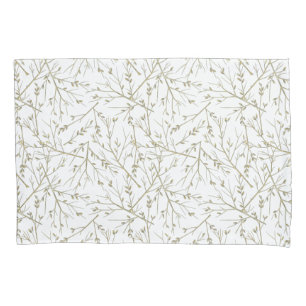 Golden branches pillowcase