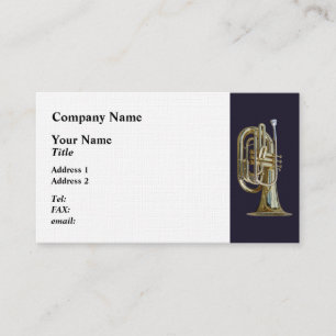 Golden Brass Euphonium Business Card
