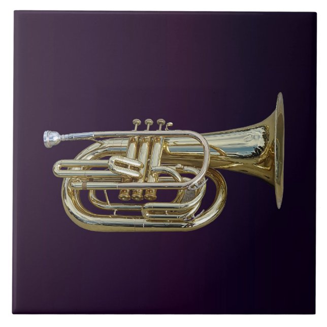 Golden Brass Euphonium Tile (Front)