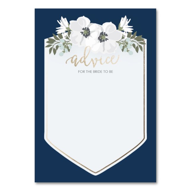 Golden Bride Advice Card (Front)