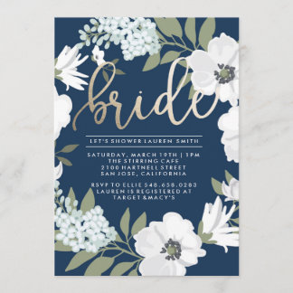 Golden Bride - Bridal Shower Invitation