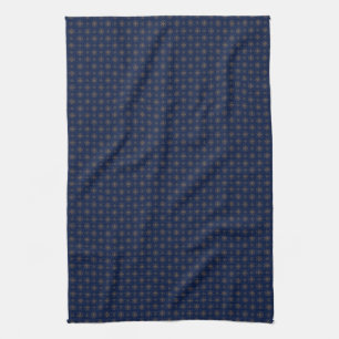 Golden Bronze Diamond Burst Pattern Tea Towel
