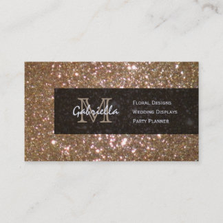 Golden Bronze Glimmer Look Business Cards