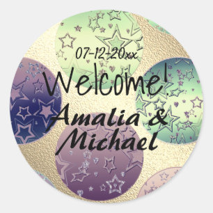 Golden bronze gradient textured blush color  class classic round sticker