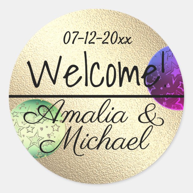 Golden bronze gradient textured blush colour class classic round sticker (Front)